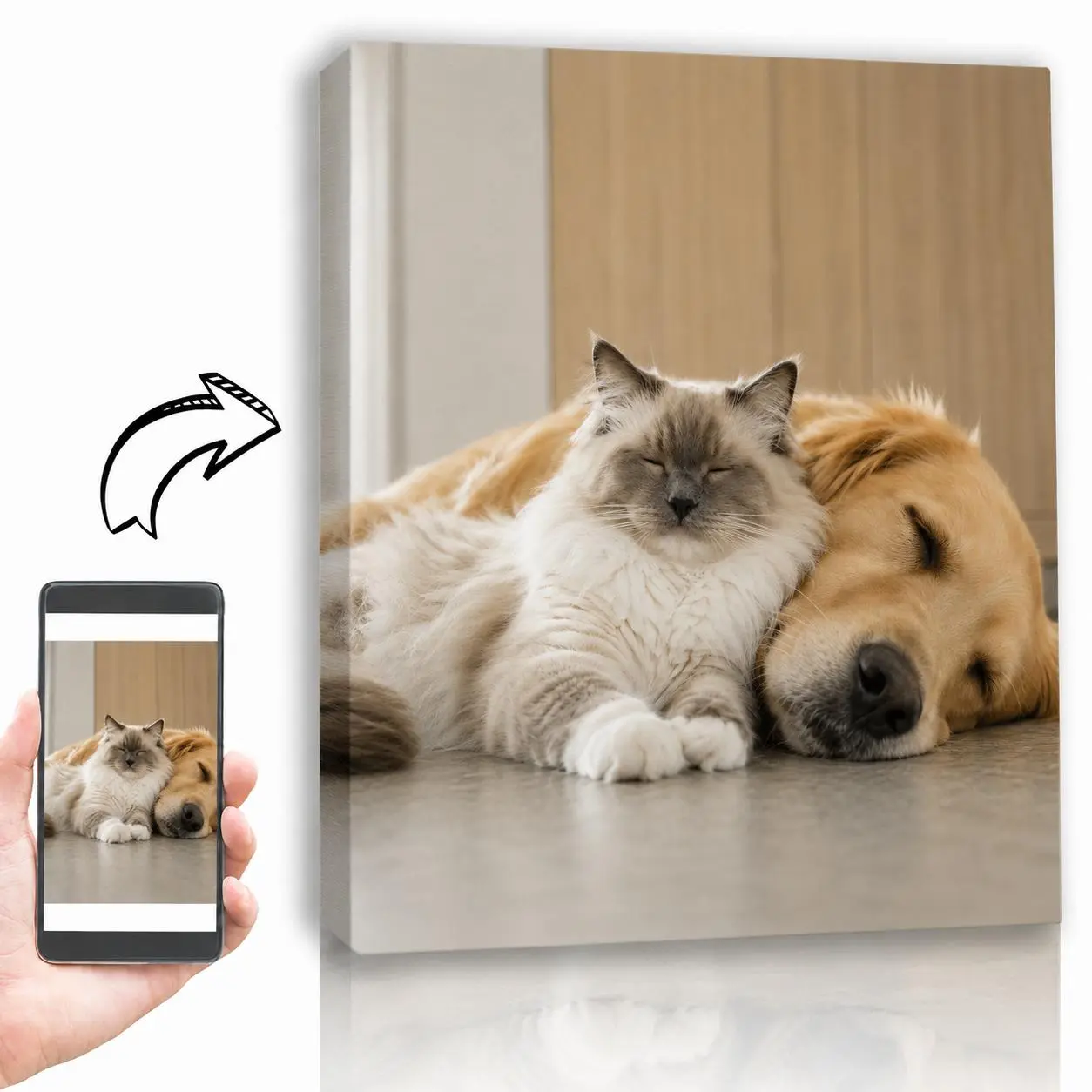 Custom Photo Canvas Wall Art – Perfect for Family Portraits, Pet Portrait Canvas Prints, Wedding Photos, Anniversary Gifts, Baby Milestones and Memorial Keepsakes. Send us your high-resolution photo after ordering for personalization.