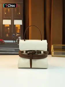 Autumn and winter versatile Kelly bag with a high-end sense of novelty belt design handbag for women