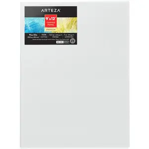 Arteza Canvas Board for Painting, 9 x 12 Inches