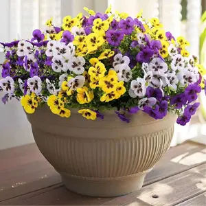 12/24 Bundles of Artificial Flowers, Artificial Pansy Flower, Featuring Pansies And Daisies, Decorative Floral Arrangements for Holidays, Outdoor Garden Decor, Ideal for Both Indoor And Outdoor Settings, Perfect for Homes