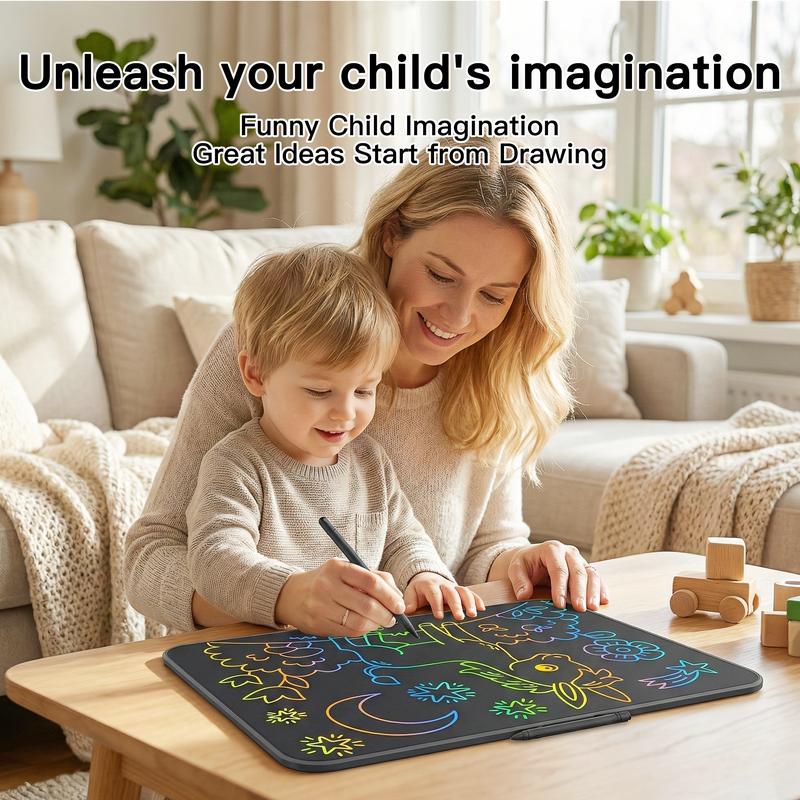 22 Inch Large LCD Writing Tablet, Colorful Electronic Drawing Board, Professional Memo Board for Home Office, Portable Whiteboard for Meeting, Menu Display for Restaurant & Cafe, Erasable & Reusable Notepad with Lock Function