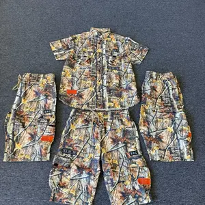 Khaki Camouflage Short Set - Ideal for Outdoor Activities and Casual Wear