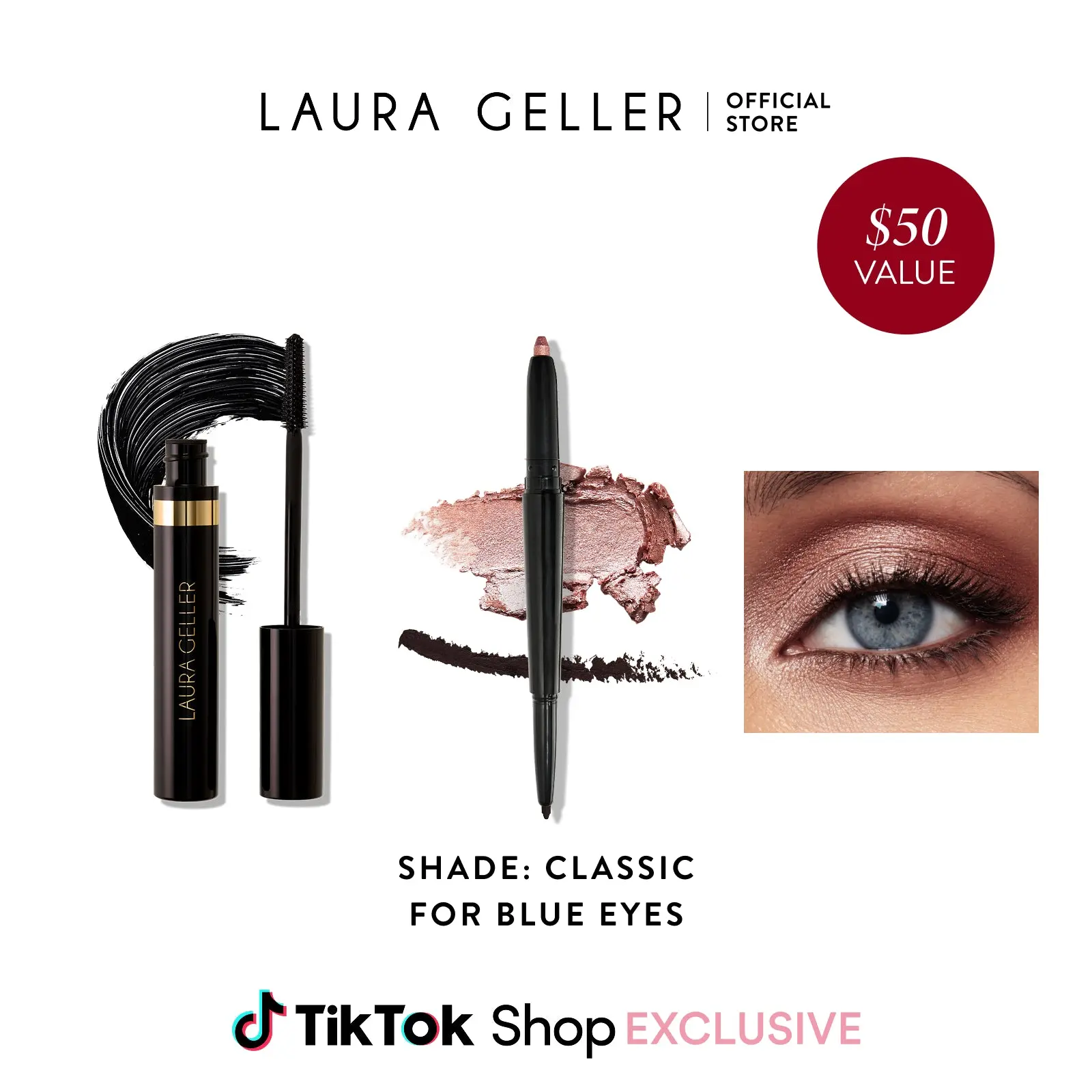 Laura Geller Eye Color Enhancing Duo - Swipe-n-Line Instant Eye Perfecting Stick eyeliner & Kajal Volumizing Longwear Mascara - Easy Application - Makeup for Mature Skin Laura Geller Eye Color Enhancing Duo - Swipe-n-Line Instant Eye Perfecting Stick eyeliner & Kajal Volumizing Longwear Mascara - Easy Application - Makeup for Mature Skin
