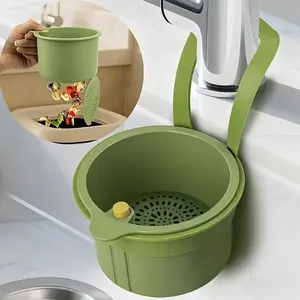 Press-Down Drain Basket, Food Waste Filter, Sink Drain Basket, Kitchen Plant Rack, Faucet Drain Basket, Detachable Bottom, Easy Install, Modern Kitchen Design, Kitchen Accessories