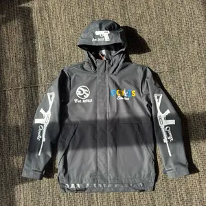 G59 Rain Jacket - Black Hooded Design, Long Sleeve, Regular Fit, Suitable for All Seasons