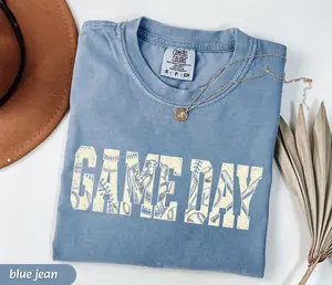 Comfort Colors Game Day Baseball Graphic T-Shirt, Heavyweight Cotton Top, Vintage Sports Apparel