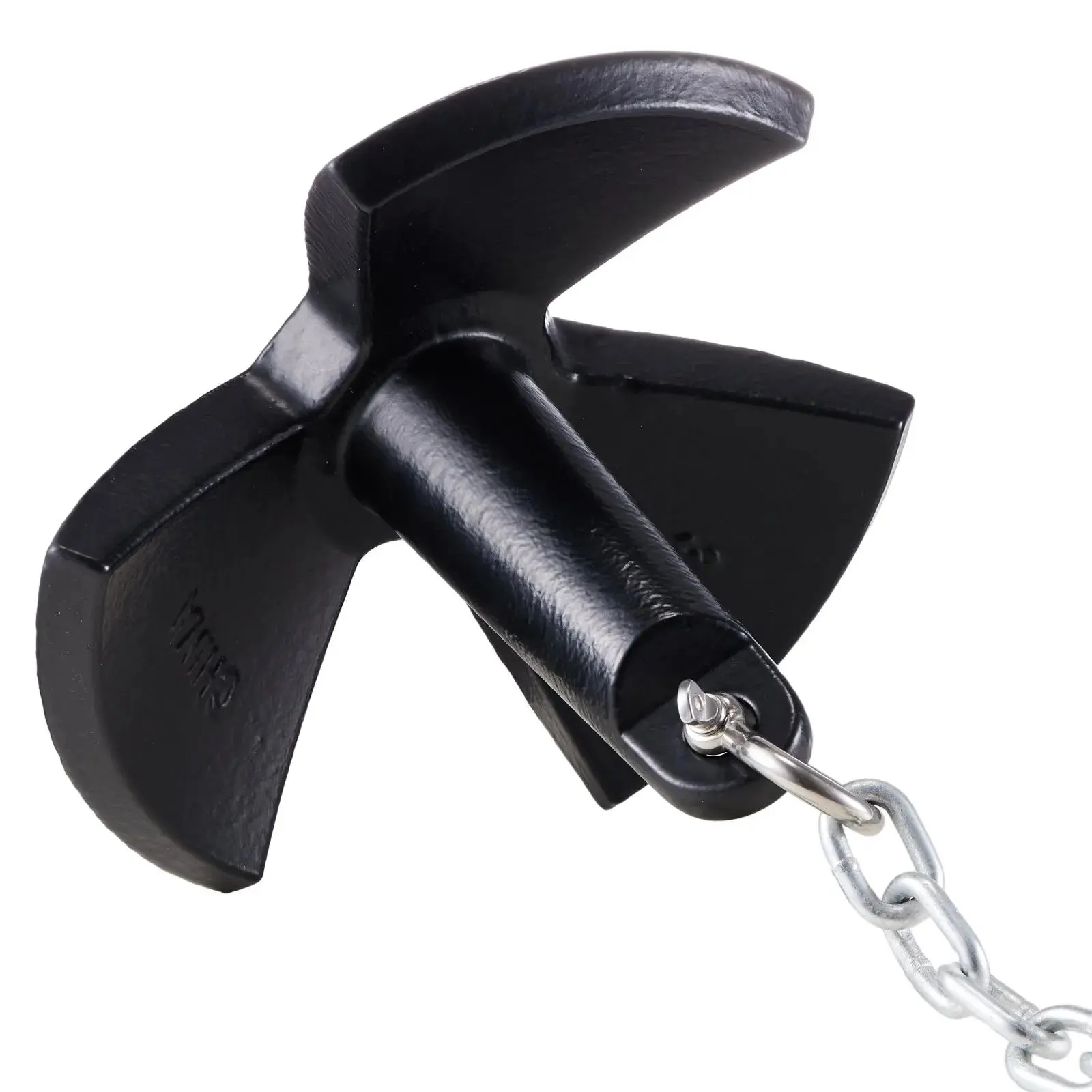 【Summerfinds】VEVOR River Anchor,  30 LBS Boat Anchor Cast Iron Black Vinyl-Coated, Marine Grade Mushroom Anchor for Boats Up To 30 ft, Impressive Holding Power in River and Mud Bottom Lakes