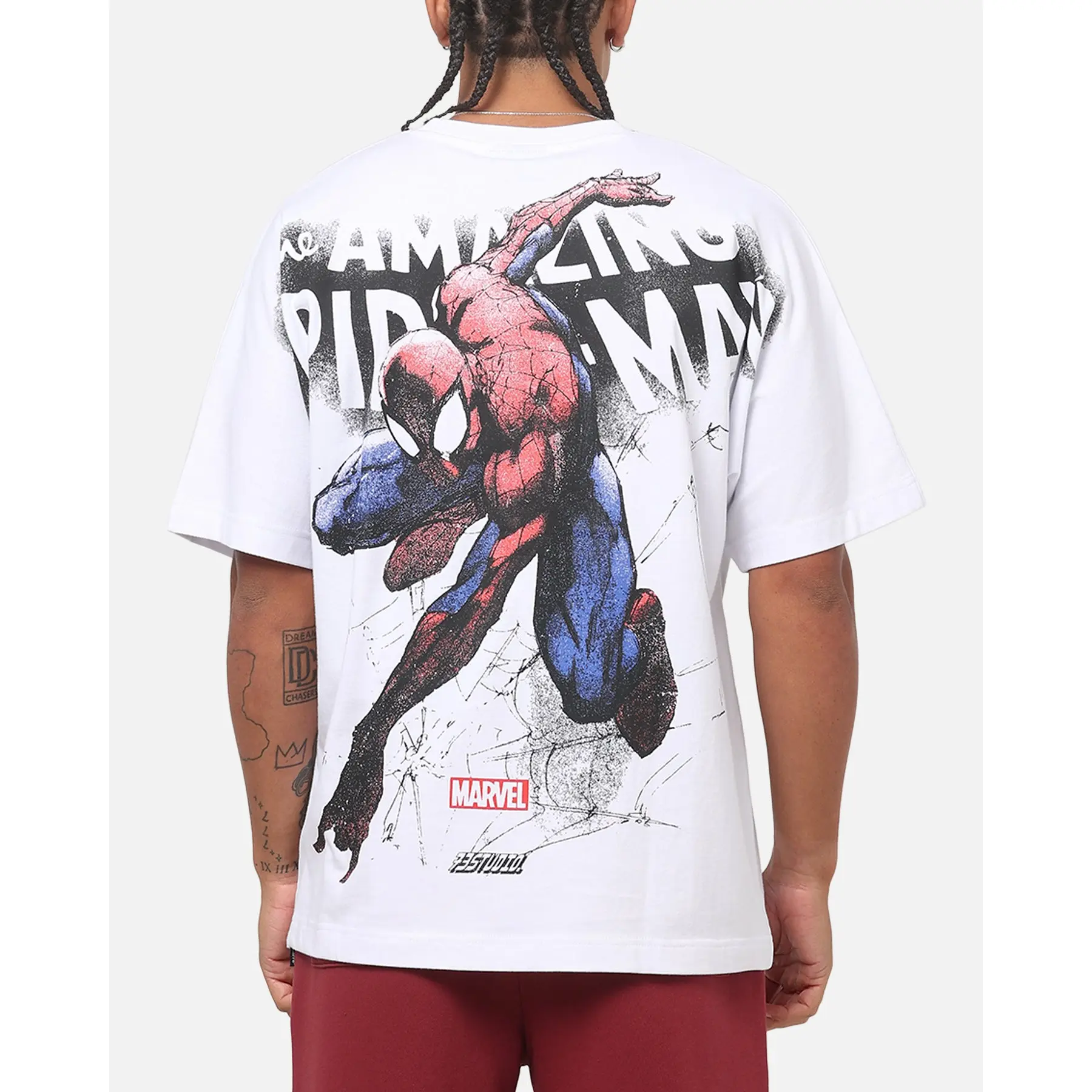 73Studio Marvel Spider-Man All Over Print T-Shirt White