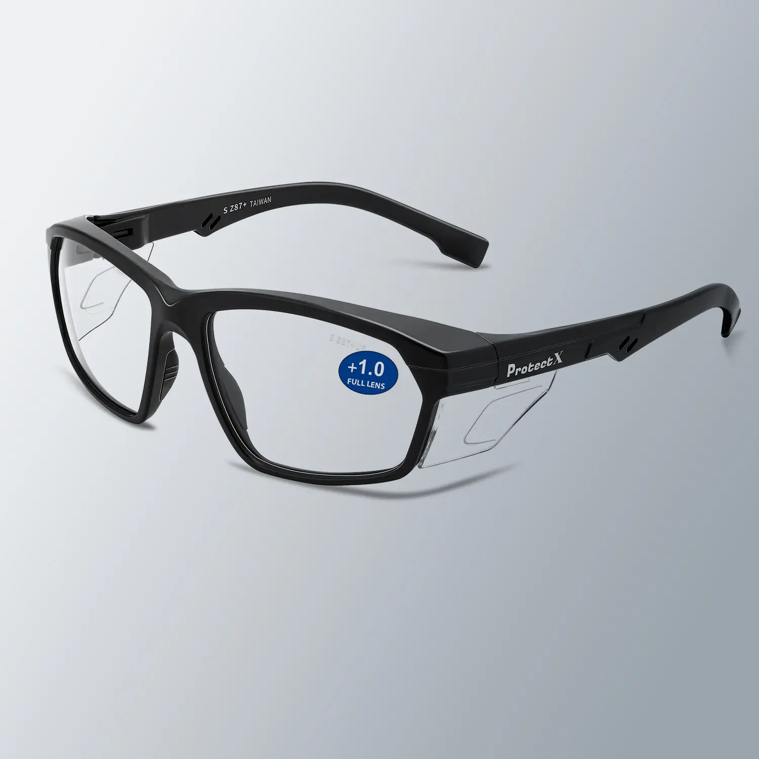 ProtectX Classic Glasses - Safety Glasses with Readers 1.0, Reader Safety Glasses, ANSI Z87.1 Rated with UV Protection Anti-Fog Scratch Resistant Lenses for Work and Indoor/Outdoor Use
