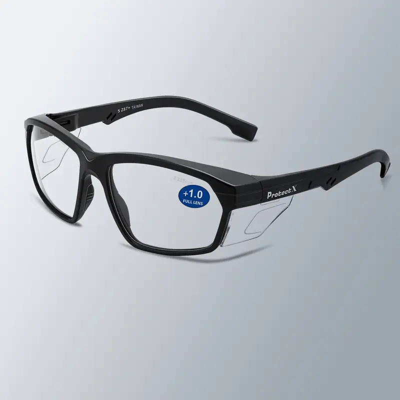 ProtectX Classic Glasses - Safety Glasses with Readers 1.0, Reader Safety Glasses, ANSI Z87.1 Rated with UV Protection Anti-Fog Scratch Resistant Lenses for Work and Indoor/Outdoor Use