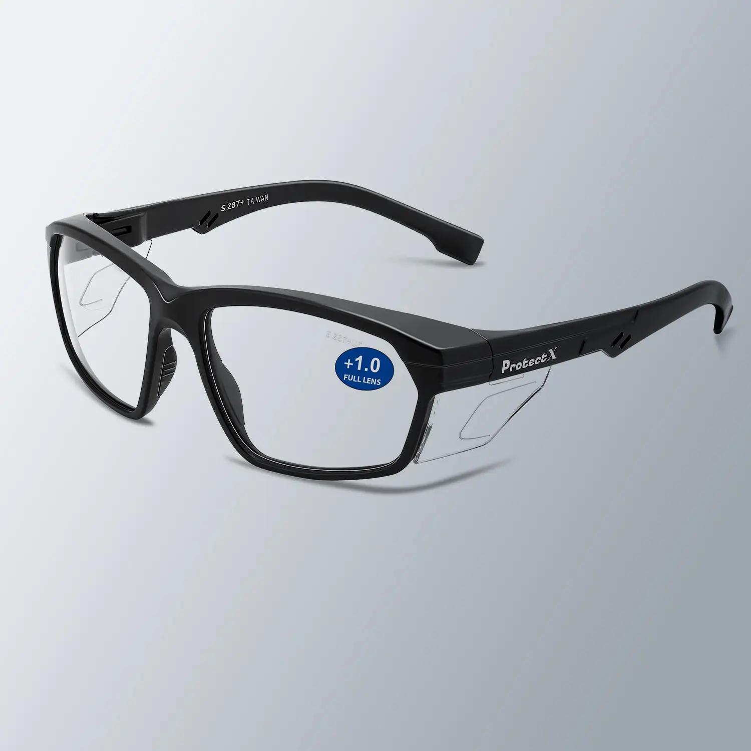ProtectX Classic Glasses - Safety Glasses with Readers 1.0, Reader Safety Glasses, ANSI Z87.1 Rated with UV Protection Anti-Fog Scratch Resistant Lens
