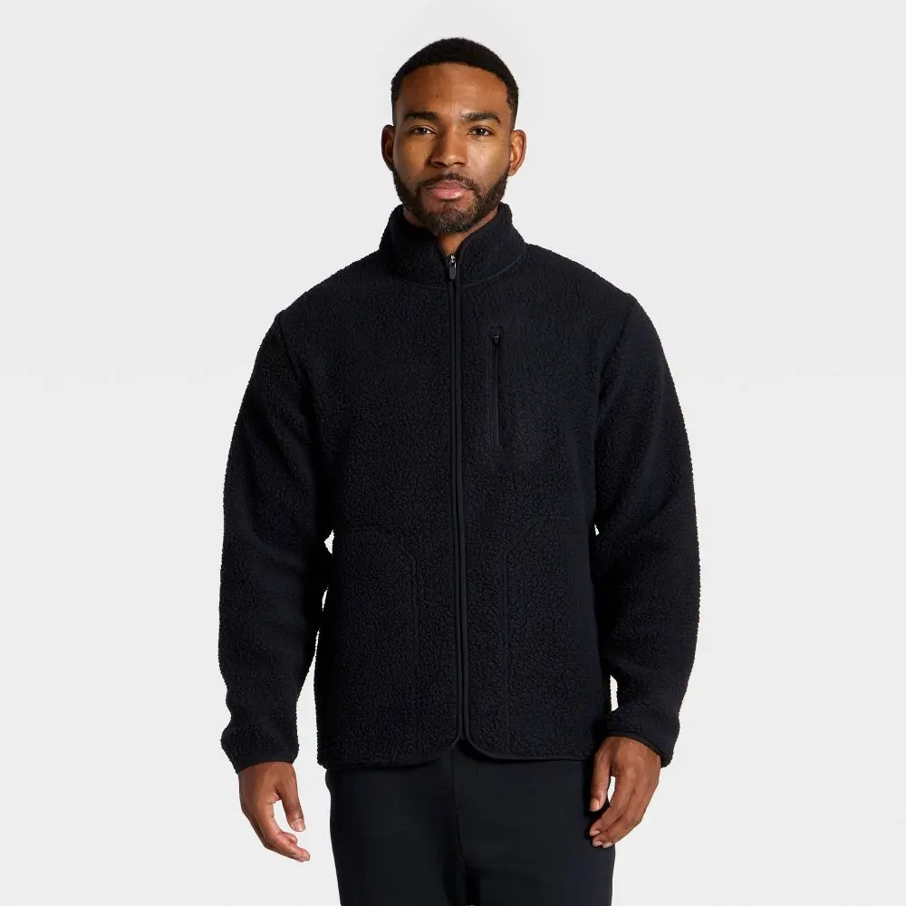 Men's High Pile Fleece Full Zip Sweatshirt - All In Motion