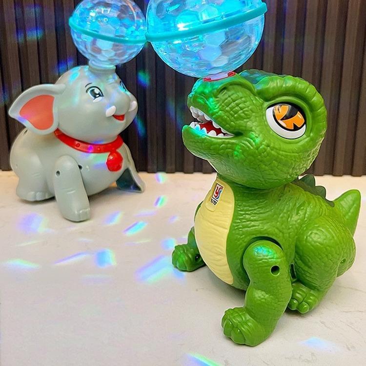 Electric Elephant Toy, Automatic Acrobatic Toy with Light & Music, Universal Rotating Crawling Walking Toy for Boys Girls, Holiday Birthday Gift