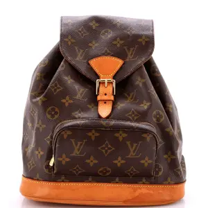 Pre-owned Louis Vuitton Canvas Coated Backpacks Vintage Montsouris Backpack Monogram Canvas MM by Rebag