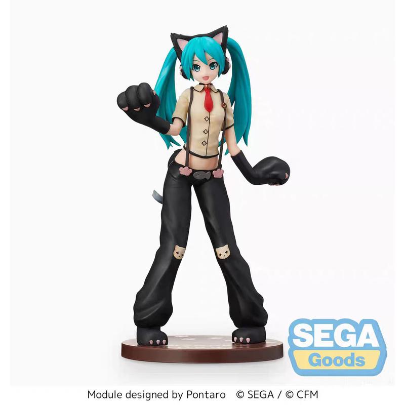 23cm SPM Series Hatsune Miku Project DIVA Kitty Cat Neko Girl Collectible Figurine Official PVC Anime Figure Table Ornament Fan Collection Holiday & Birthday Gifts