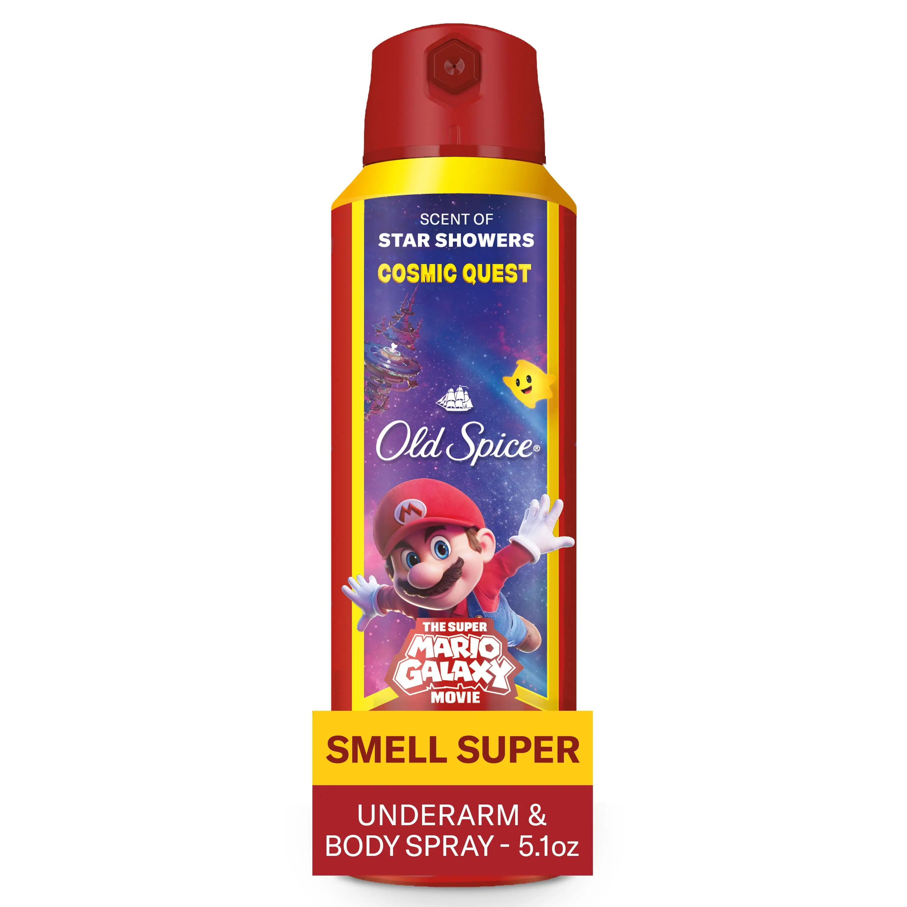 Old Spice Men's Body Spray, Cosmic Quest, Old Spice x The Super Mario Galaxy Movie, 5.1 oz