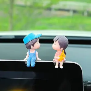Cute Car Decoration Lovely Couple Car Decoration Cute Cartoon Couples Action Figure Figurines Balloon Ornament Auto Interior Dashboard Accessories for Boys Girls Gifts