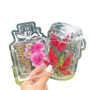 40PACK Random Pattern Clear Dried Flower Bookmarks,DIY Bookmarks, Glassware Personalized Stickers, NaturalFlower Bookmarks, Bookmark Stickers, Bookmark Crafts Book Accessories