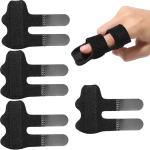 Adjustable Finger Splints Set of 4, H Home Med Support Wrist Brace for Fracture Sprain Arthritis, Joint Injury Fixator