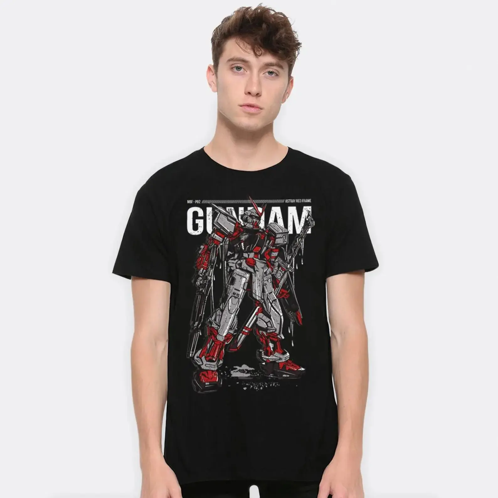 Gundam Astray Red Frame T-Shirt, Men's and Women's Sizes (GUN-098113), Anime T-shirt, Japanese Manga Tshirt, Retro Gundam Anime Shirt