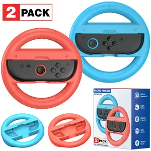 Steering Wheels Compatible with Switch 2 Console Joy Con, Switch Controller Accessories for Mario Kart 8 Deluxe,2 Racing Steering Wheels for Joy Con 2