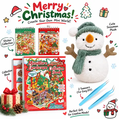 COZY COLORING STICKER BUNDLE WITH PLUSH TOY TWEEZER INCLUDED 2 MINI STICKER BOOKS AND 1 BIG STICKER BOOK BEST GIFT FOR HALLOWEEN CHRISTMASS Scenestickers Decorative Sticker Diary Sticker Pack