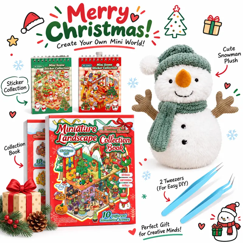 COZY COLORING STICKER BUNDLE WITH PLUSH TOY TWEEZER INCLUDED 2 MINI STICKER BOOKS AND 1 BIG STICKER BOOK BEST GIFT FOR HALLOWEEN CHRISTMASS Scenestickers Decorative Sticker Diary Sticker Pack