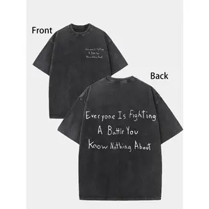 Cotton Double-Sided Tee Loose and Comfortable Washed Out Pure Cotton Double Sided Printed T-shirt Soft Breathable and Comfortable Tops for Casual Wear vacation outfits valentines day outfit streetwear outfits birthday outfits lets go outfit tiktok shop