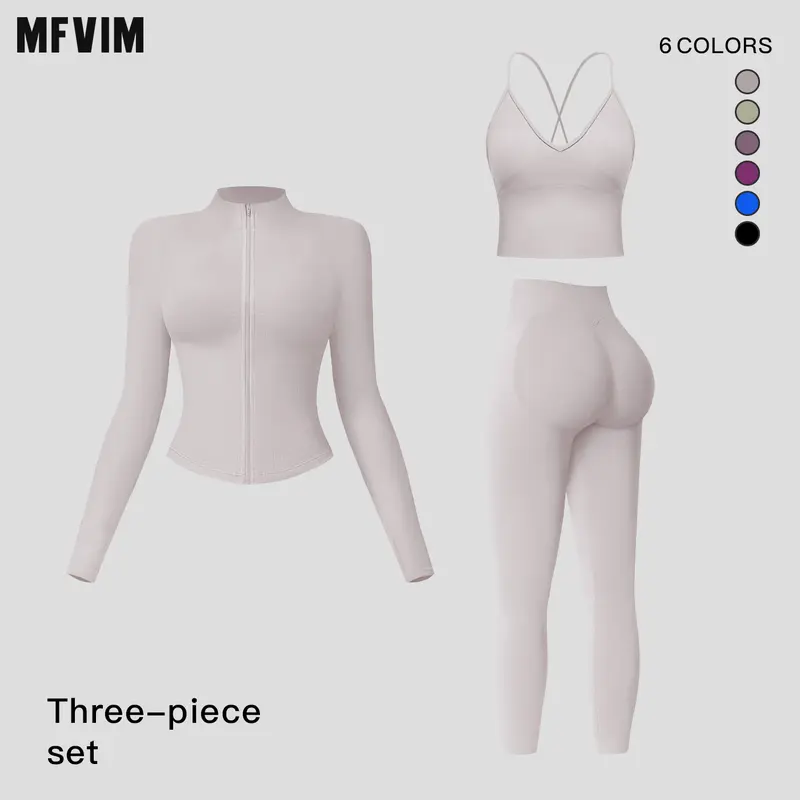MFVIM Women’s Seamless Sport Clothing Tapered Back, High Stretch Tights, All Season Matching Workout Set for Gym, Fitness Training & Running,back to school,back to school haul,sohochic