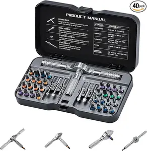 42 in 1Piece Screwdriver Set with Magnet: Boasts Telescopic Anti-Slip Grip & Rotary Ratchet Mechanism, Suitable for Home Maintenance and DIY Enthusiasts