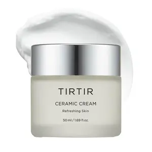 TIRTIR Ceramic Cream | Deep Moisturizer for Glass Skin, Polyglutamic Acid, Skin Barrier Support, Dry Skin, Korean Skincare 50ml