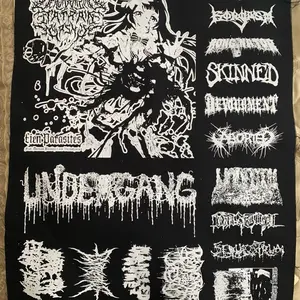 Brutal slam death metal patches sheet