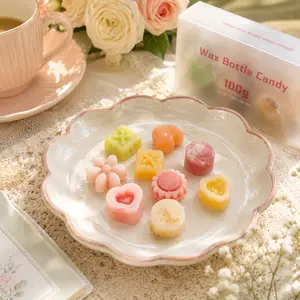 Tropical Mix Flavor Candy Juice Popular Wax Candy in fancy styles for Chewing,Sweet Bonbon Gift  Wax Bottle Candy Gift,Pineapple Fragrance, 3.5 oz Box, Retro Mini Bottles Festival Treat Candy, Jelly Filled