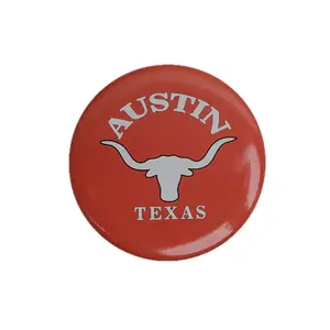 Bevo Austin Texas Circle Magnet with Iconic Logo Simple Distinctive Accessory for Any Collection Decor Featuring Magnets