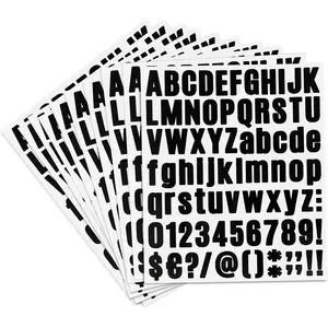 Letter Stickers, Alphabet Stickers, 10 Sheets Mailbox Numbers Stickers, 810 count 1 Inch Self Adhesive Vinyl Letters Stickers, Black Letter Decals for Mailbox, Sign, DIY Crafts, Door, Window, , Home