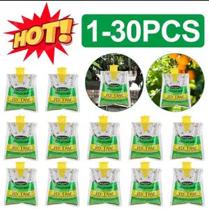 Outdoor Fly Trap Bag Disposable Catcher Strong Attractant Fast Acting Fly Killer for Backyard Patio Garbage Area Mosquito Wasp Insect Trap Easy Hang High Catch Rate Summer Pest Control
