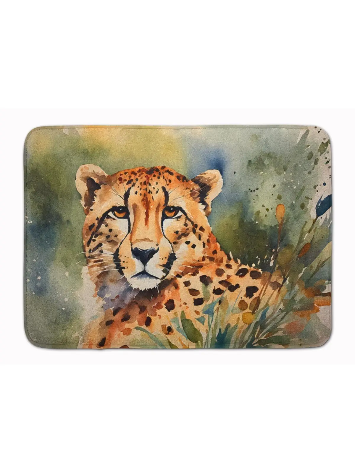 Carolines Treasures DAC2887RUG 19x27 in. Cozy Animal-Inspired Cheetah Memory Foam Kitchen Rug, Cheetah Kitchen Rugs, Animal-Inspired Kitchen Rugs