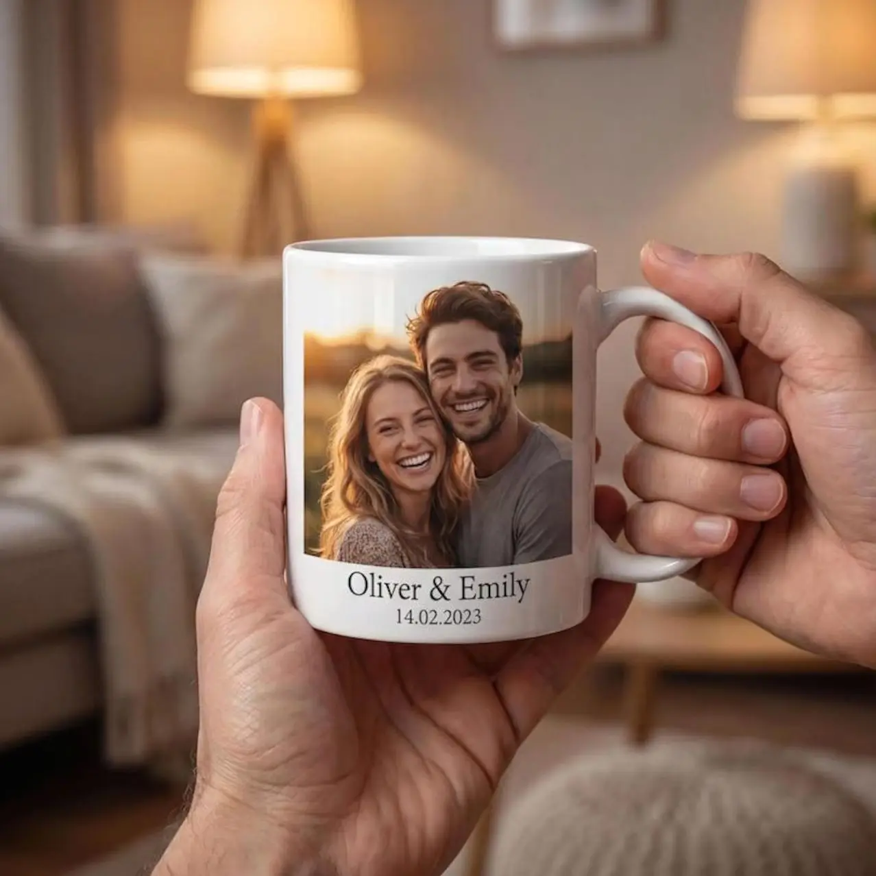 Personalised Photo Mug with Text | Custom Picture Coffee Mug Gift for Her | Printed Photo Cup | Unique Birthday Gift Idea
