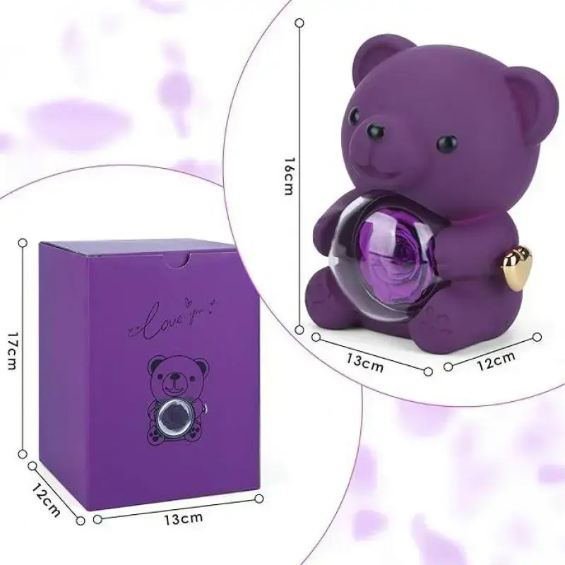 Cute Rose Bear & Heart Design Ring with Necklace,2025 Gift Set for Halloween ,Christmas & Thanksgiving Gift, Romantic Rose Flower Bear Teddy Gift for Her and Girlfriend, Eternal Forever Rose Bear Gift Weddings Anniversary for Woma Cute Rose Bear & Heart Design Ring with Necklace,2025 Gift Set for Halloween ,Christmas & Thanksgiving Gift, Romantic Rose Flower Bear Teddy Gift for Her and Girlfriend, Eternal Forever Rose Bear Gift Weddings Anniversary for Woma