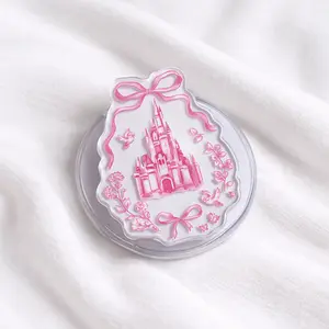 Pink Princess Castle Magsafe Phone Grip - Magnetic Pop Socket & Kickstand - Fairytale Gift for Her
