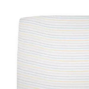 Cotton Muslin Crib Sheet - Unicorn Stripe
