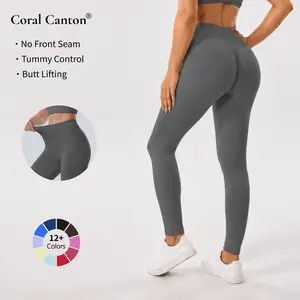 Coral Canton High Waisted Seamless Sports Leggings