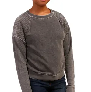 Long Sleeve Lace Shirt  (  Grey / Mauve  )  Small  - Medium