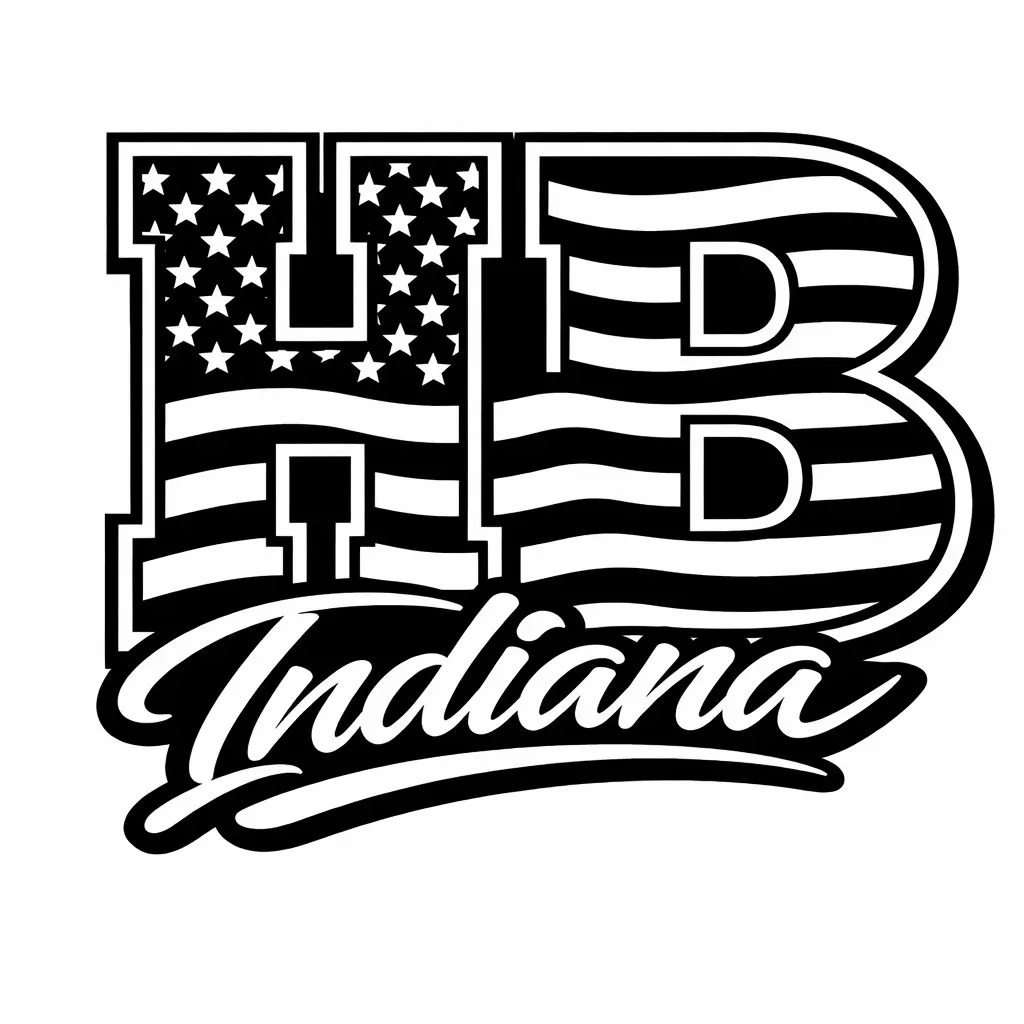 Indiana Hoosier State Flag Premium Outdoor Vinyl Decal - Car, Truck, SUV Window & Laptop Sticker