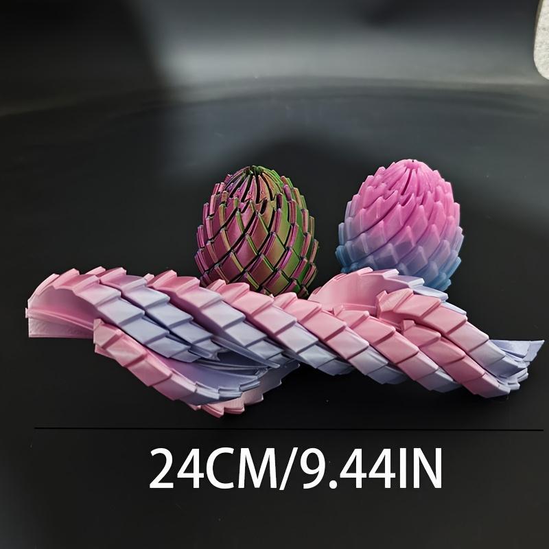 2pcs 3D Printed Twisting Dragon Egg Statues - Twisting Pose Suitable for Fairy Gardens, PLA Plastic Miniature Dragon Eggs for / Decor, Battery-Free Landscaping, Christmas Decoration for Dioramas & Terrariums