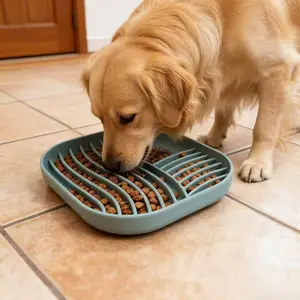 Silicone Slow Feeding Dog Bowl, Non-Slip, Anti-Choking, with Suction Cup, Protects the Digestive System and Prevents Overeating