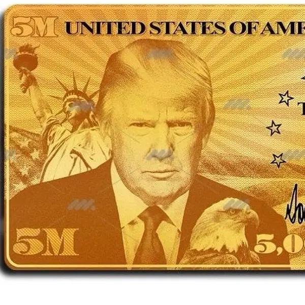 Viral Donald Trump gold Visa card the Ultimate Rectangle Sticker for Anywhere & Anything Minimal Tech Style | Waterproof | Perfect Fit for Laptops & Accessories