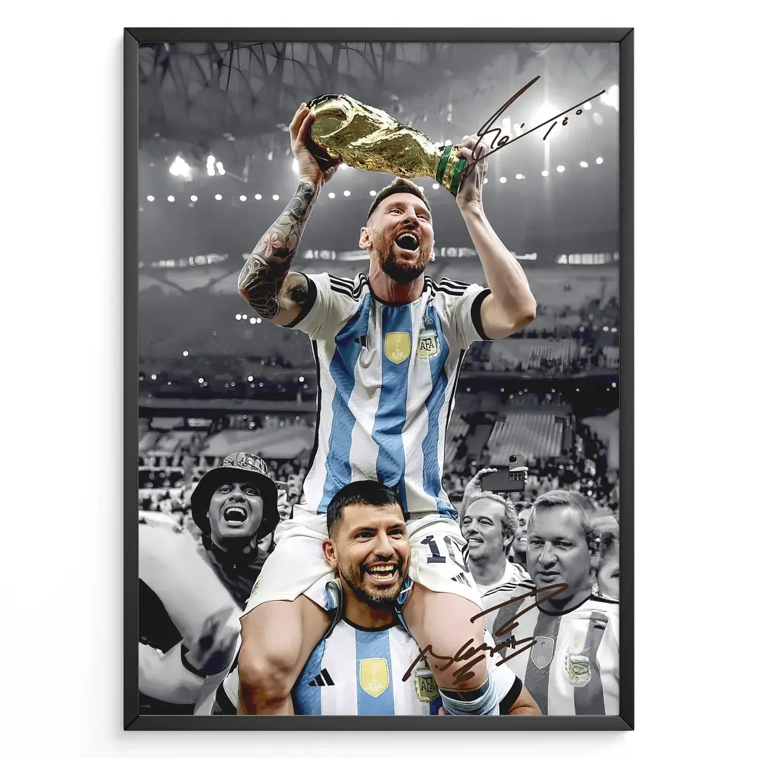 Argentina Gifts Printed Poster Print Unframed Signed Autograph Picture for Football Fans and Supporters