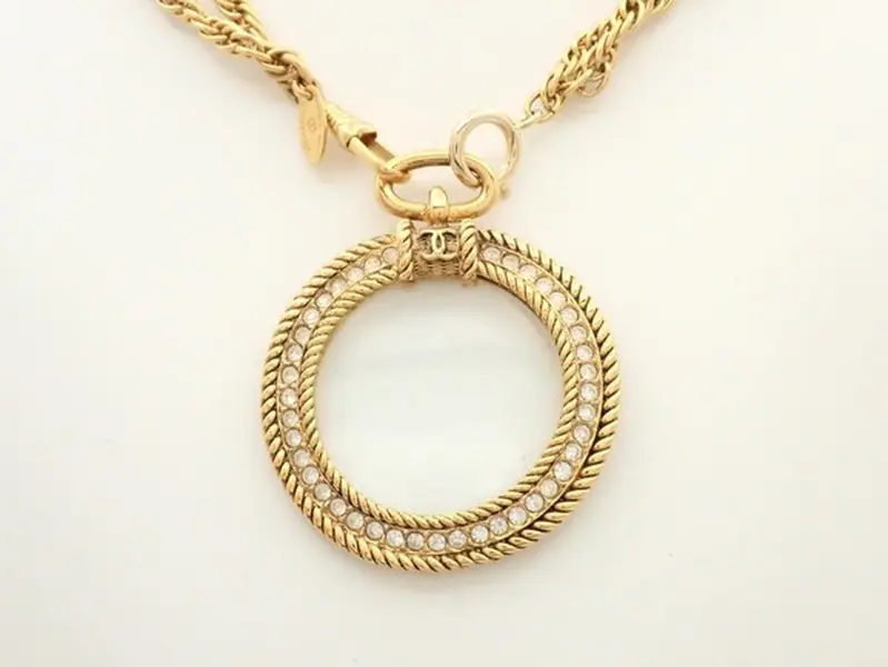 Pre-owned Chanel Vintage Magnifying Glass Pendant Necklace 12505296665/650934