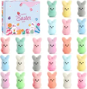 24 Pack Easter Bunny Squishy Stress Balls – Realistic Bunny Squishies for Kids, Easter Egg Fillers, Party Favors, Classroom Prizes, Basket Stuffers, Sensory Toys, Easter Decorations & Gifts